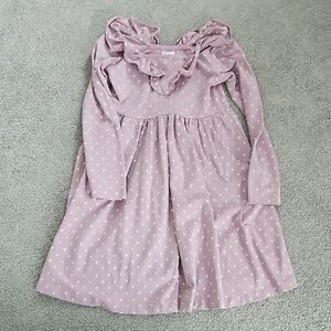 Hanna Andersson Lavender Dress with Hearts Size 6-7